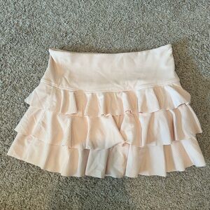 Orange Free People Movement Ruffle Tennis Skirt